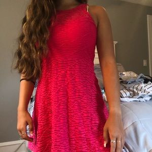 vibrant pink mini dress